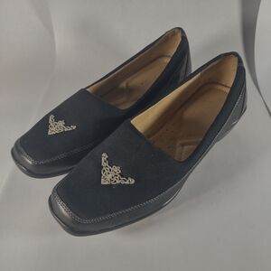 Naturalizer N5 Comfort women's black leather slip-on loafers Size 7.5